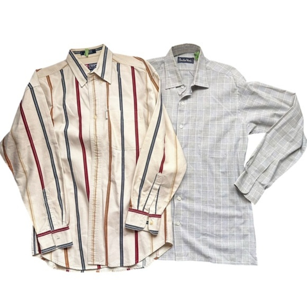 Set 2 Men’s medium button down shirts, Chaps Ralph Lauren and Countess Mara